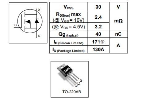 Infineon mosfet IRLB8314PBF