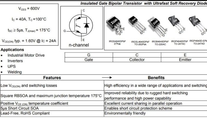 Infineon IGBT lRGP4640D More Information
