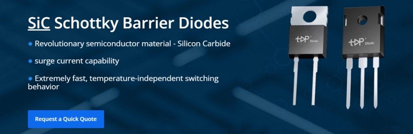 Topdiode's portfolio of 650V 10A SiC diodes wider range of industrial applications