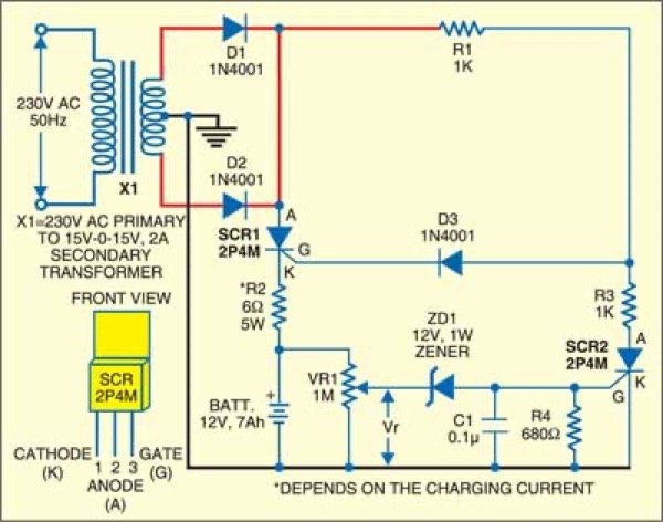 How to use diode for battery charger