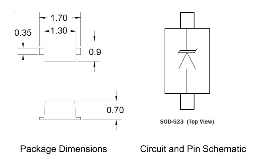 The PDC3301D5 an uni-directional TVS diode