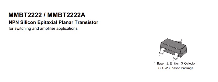 Main characteristics of MMBT2222A