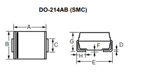 Mechanical Characteristics of TVS DIODE 5.0SMDJ