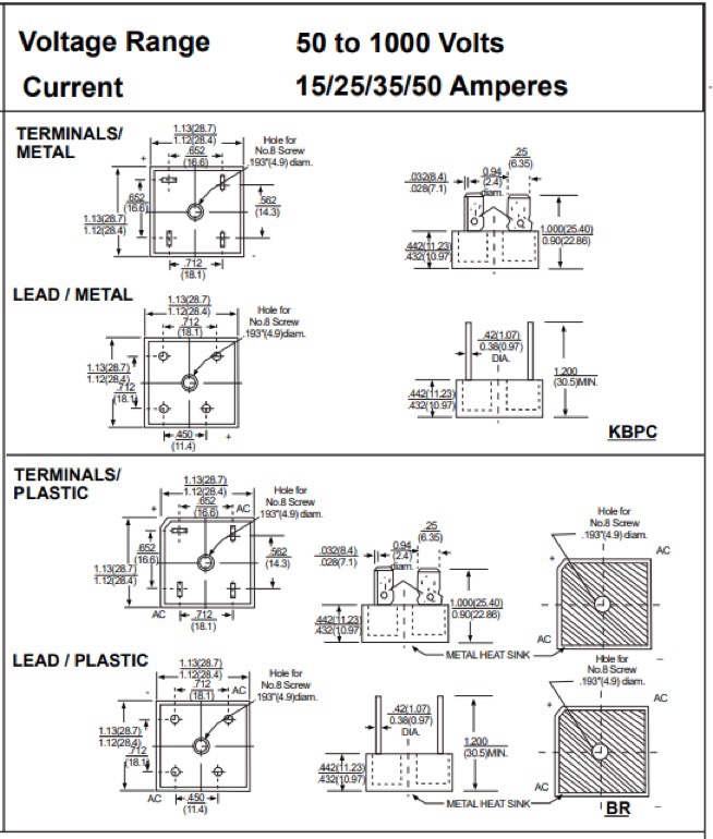 Bridge rectifier KBPC3510